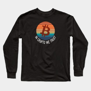 Bitcoin Retro Wave Long Sleeve T-Shirt